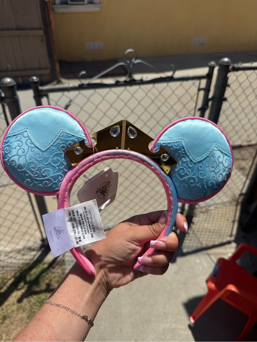 Disney parks Aurora reversible pink/blue ears